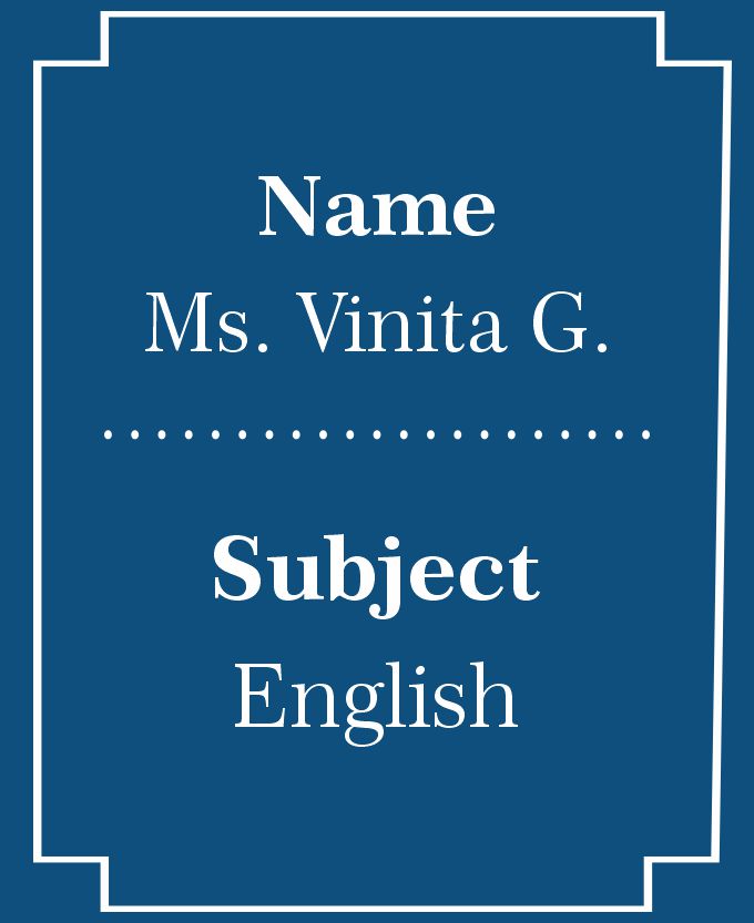 Ms. Vinita G